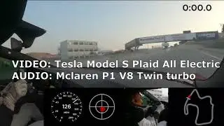What Tesla Model S Plaid Would Sound Like with Twin Turbo V8 on Laguna Seca