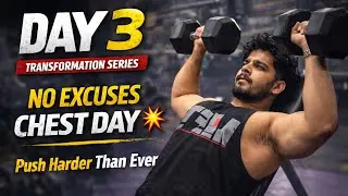 Day 3 Transformation 🔥 Chest & Triceps Pump | Full Workout Vlog