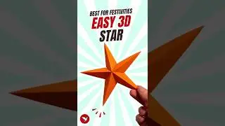 Как сложить модульную 3D-звезду-оригами &mdash; потрясающая скульптура из бумаги ЛЕГКАЯ!