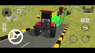 Loading two tractor 🚜 in trolley in game by jonder tractor #indianvehiclessimulator3dvideos 