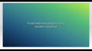 Install redmine plug-in using docker container