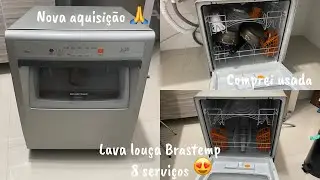 COMPREI UMA LAVA LOUÇAS BRASTEMP 8 SERVIÇOS USADA| INSTALAÇÃO + USANDO PELA PRIMEIRA VEZ…PERRENGUE
