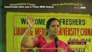 Communication Skills class to Fresher MBBS Students