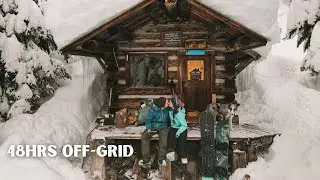 COZY CABIN IN THE WOODS (off-grid winter hiking)