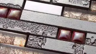 Unique Modern Contemporary Metal Stainless Steel Aluminum and Glass Stone Mosaic Tiles