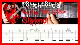 Psychosocial Guitar Solo Lesson - Slipknot (with tabs)