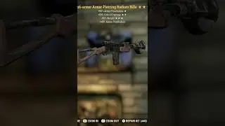 Anti Armor Radium Rifle +50% Crit -90% Weight #venemie #youtubeshorts #shorts #short #ytshorts