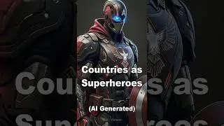 Ai Draws Countries as Superheroes! #shorts #ai #aiart #superhero  #country
