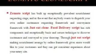 Zomato Script - Just Eat script - Food Delivery script