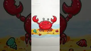 Cute Crab Drawing #art #easydrawinguyj hi #drawing #shortsfeed #shortvideo #shorts