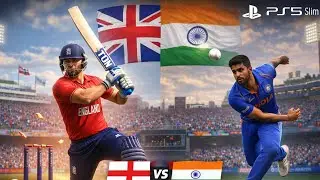 Cricket 24 PS5 Slim 🏏 | T20 Match | England 🇬🇧 vs India 🇮🇳 | Full Gameplay