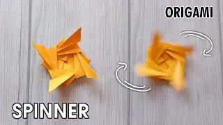GROUND SPINNER🌀ORIGAMI|PAPER SPINNER FOR BEGINNERS EASY ORIGAMI TUTORIAL FOLDING|TOY FROM PAPER 