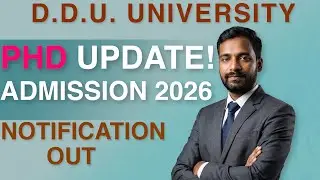 दीनदयाल उपाध्याय यूनिवर्सिटी PhD admission 2026 | Notification 2026 | Application Form, Exam Pattern