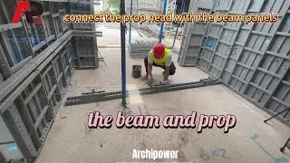 The assembly of mid-beam and end-beam of the #archipoweraluminumformwork.