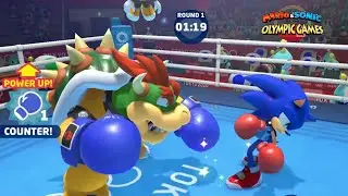 Mario & Sonic At The Olympic Games Tokyo 2020 Event Boxing Bowser Vs Master Sonic & Shadow Gameplay