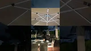 PURPLE LEAF Solar-Powered LED Umbrella