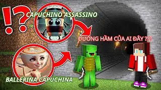 Tôi đã tìm thấy đường hầm của CAPUCHINO ASSASSINO trong thử thách Minecraft !!