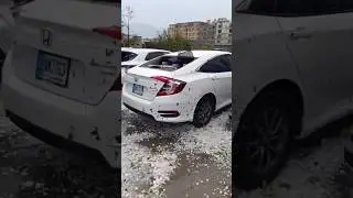 Havey hailstorm # heavy hails fall in islamabad #all cars damaged #heavy rain #tufani barish