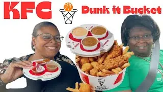 TRYING KFC&rsquo;S NEW DUNK IT BUCKET MEAL! 🍗