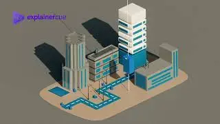 3D Isometric Lottie Animation Construction Machine