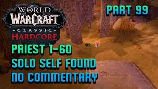 World of Warcraft Classic Hardcore Longplay - 1-60 Solo Self Found Priest Part 99 - No commentary!