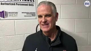 San Diego State coach Brian Dutcher speaks following a 66-60 loss to Boise State