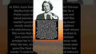 💔 Irena Sendler&rsquo;s Courage: The Hero the World Almost Forgot #shortvideo