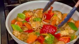 Super Quick Stir Fry  Pepper and Carrot with Shrimp | Shrimp with Pepper Recipe