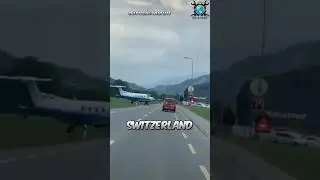 Aircrafts on Road: Traffic Fun #shorts #aircraftshorts #switzerland