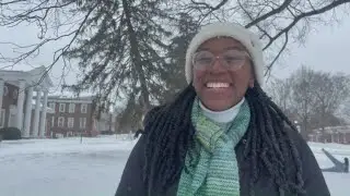 Greensboro College students have a hay day in the snow!