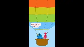 Poppy & Biggie ride hot air balloon #Shorts #toys #trolls #hotairballoon