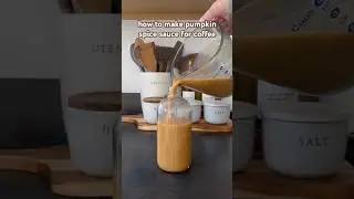 the BEST pumpkin spice sauce for coffee recipe ✨☕️ #pumpkinspice #pumpkin #coffee #shorts #viral