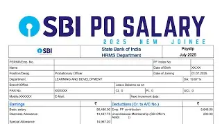 SBI PO Salary Slip 2025 | Latest Month In-Hand Salary & Gross Salary for New Joinee | IBPS Guruji