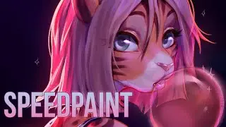 Pop star | Furry Digital Art SPEEDPAINT [ Photoshop ]