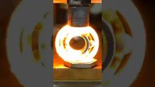 Crushing Metal Bearing In 30 seconds#crushing #shorts #viral #metal #crush