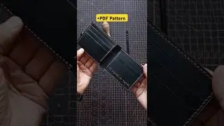 Классический Bifold из итальянской кожи. Выкройка портмоне. Мужской кошелек из кожи ручной работы.