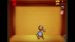 Buddy from kick the buddy being silly and running 