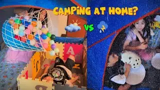 Indoor Camping Adventure | Fun Ball Pit, Rain, and Snacks! #familyfun #indoorcamping #daddysgirl