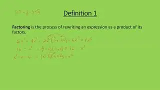 1 Definition of Factoring