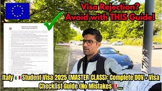Italy 🇮🇹 Student Visa 2025 (MASTERCLASS): Complete DOV + Visa Checklist Guide (No Mistakes‼️) | 4K&hellip;