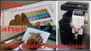 Konica Minolta bizhub c226i print quality Problem/issue/Developer change Konica Minolta bizhub c226i
