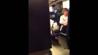 Crazy lady in Kystbanen