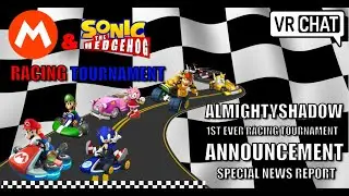 AlmightyShadow Special News Report 1st Ever VRchat Racing Tournament