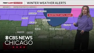 Cold, snow, whipping wind in Chicago