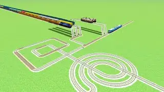 EIGHT 🐍TRAIN CROSSIN CIRCLE MOST DANGEROU TRACK RISKY BUMPY 💖RAILROAD RAILWORK BEANG 