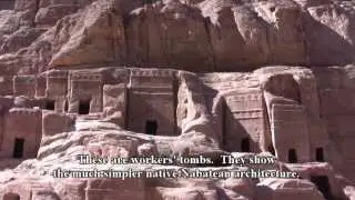 Petra, capital city of the Nabateans.  Arabic: البتراء