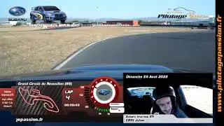 10 tours sur le circuit du grand Roussillon avec une subaru impreza 300ch