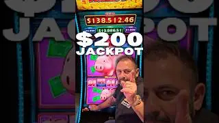 $200 SPIN BUBBA BONUS FULL SCREEN JACKPOT ON PIGGY BANKIN BREAK IN #shorts #fyp #casino