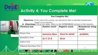 Science 10  - Monday Week3 Q4 ETUlay