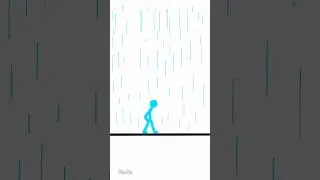 Sad Stickman Walking In Rain #flipaclip #stickman #shorts
